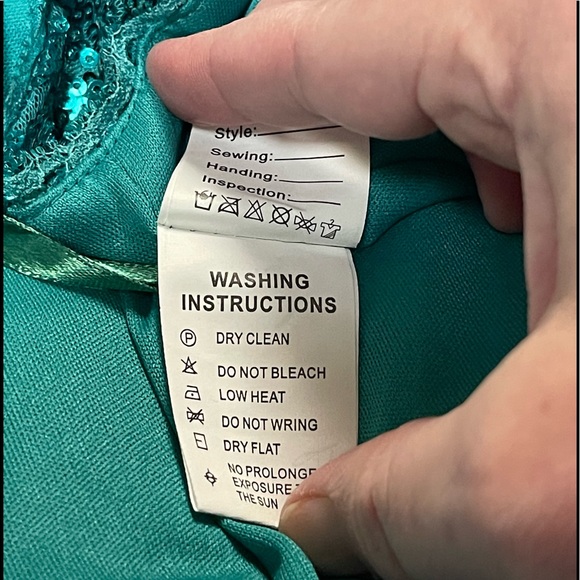 Gorgeous Kate Kasin aqua small sequined formal gown (NWT) - Picture 9 of 9